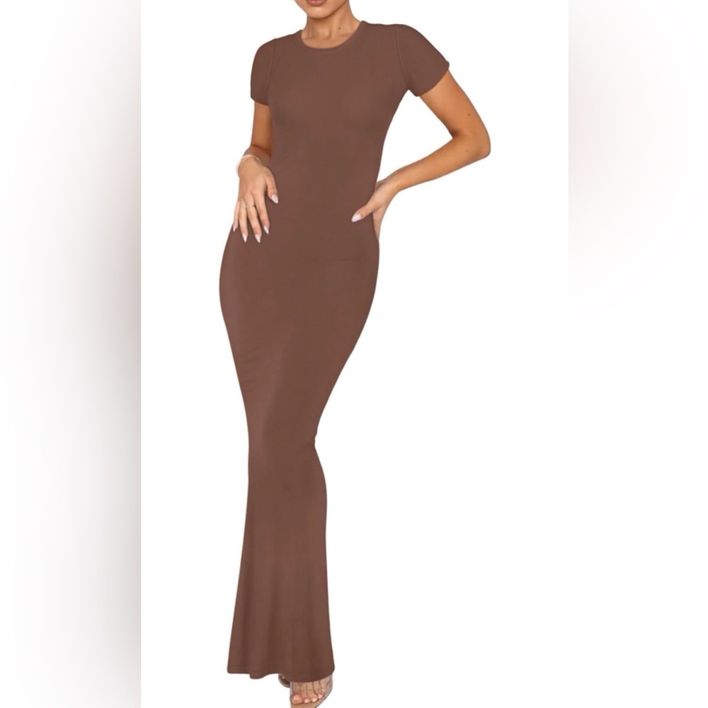 ReoRia Women's Brown Maxi Dress